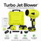 Cordless Turbo Jet Blower Kit (21V): One-Hand Power