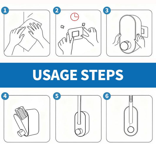 Disposable Toilet Brush Kit (No-Touch, with Refill Heads & Holder)